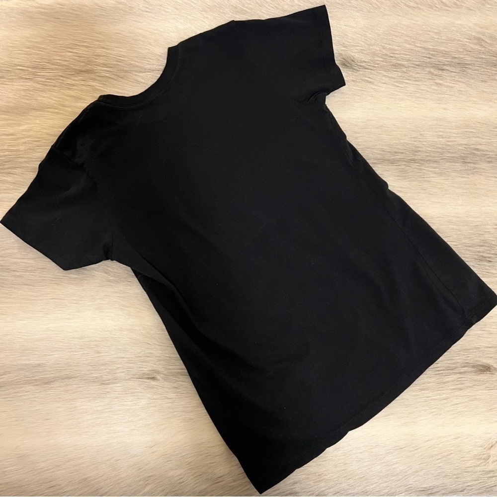 “GOOD VIBES” Black Short Sleeve T-Shirt Elephants Trunk Up Good Luck Hearts - Picture 3 of 9